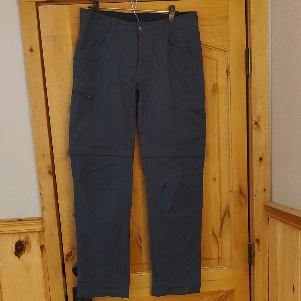 Blue Cargo Pants with Straight-Leg Cut